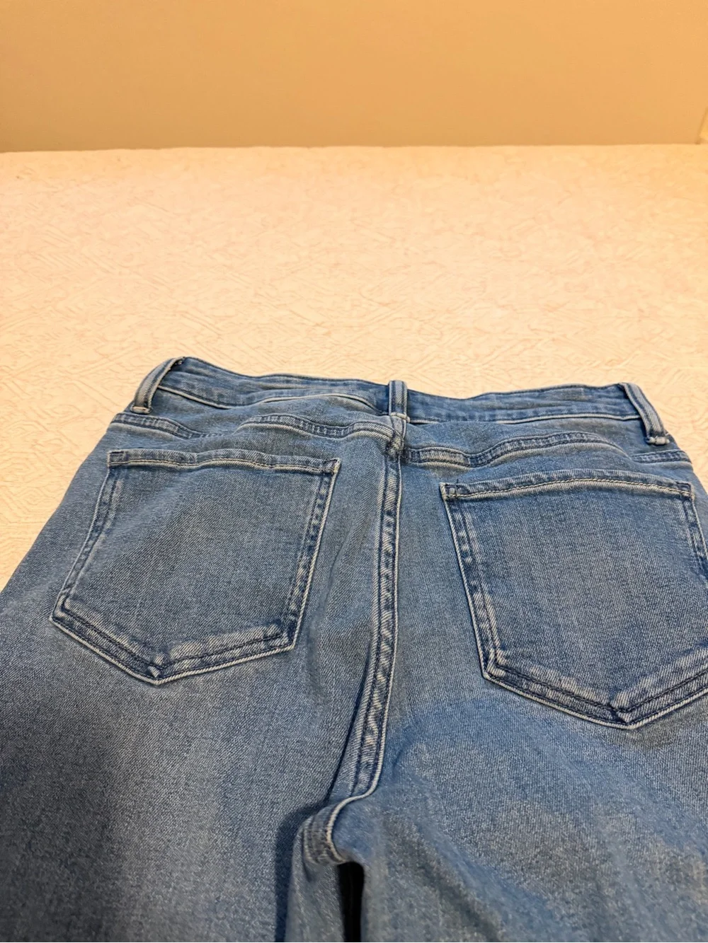Quince Bella Stretch Straight Leg Blue Jeans - Picture 5 of 5
